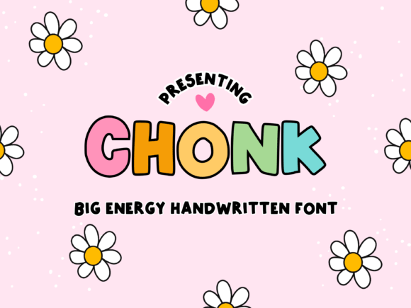 Discover the Chonk Font: Bold Handwritten Display Typeface