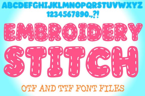 Embroidery Stitch: A Playful Sewing Alphabet Font