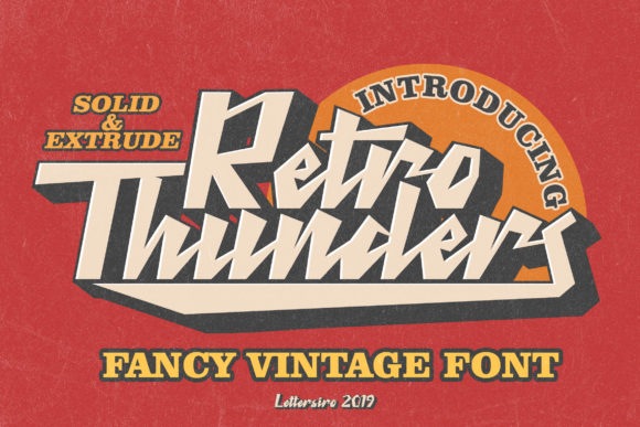 Retro Thunder: Bold Vintage Display Font