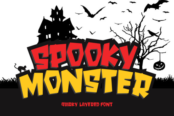 Spooky Monster: Bold Display Font for Halloween Projects